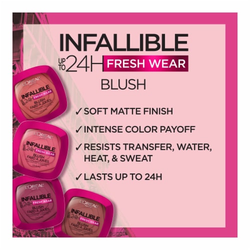 L'Oreal Paris Infallible Up to 24H Fresh Wear Soft Matte Blush Confident Pink Perspective: right