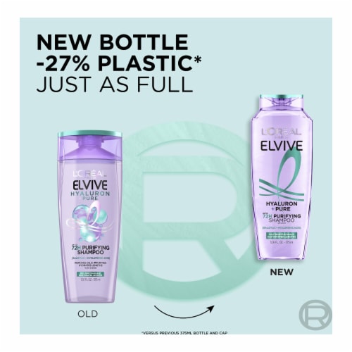 L'Oreal Paris Elvive Hyaluron Plus Pure Shampoo for Oily Hair Perspective: right