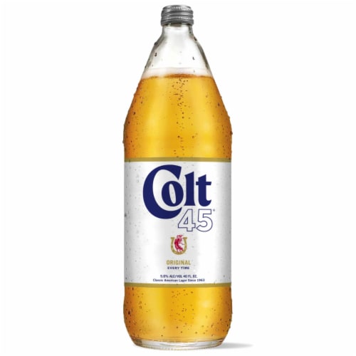 Colt 45 Malt Liquor Single Bottle Perspective: right