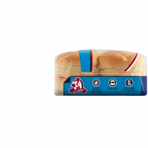 Aunt Millie's Stadium White Hamburger Buns Perspective: right