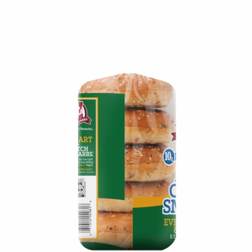Aunt Millie's Live Carb Smart Everything & More Bagel Perspective: right
