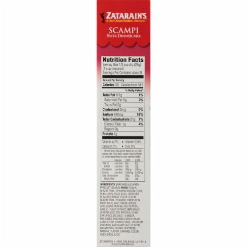 Zatarain's® Scampi Pasta Dinner Mix Perspective: right