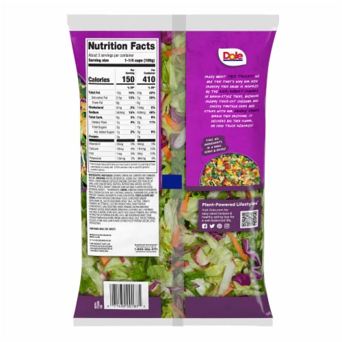 Dole Crunchy Taco Chopped Salad Kit with Birria Taco Dressing Perspective: right