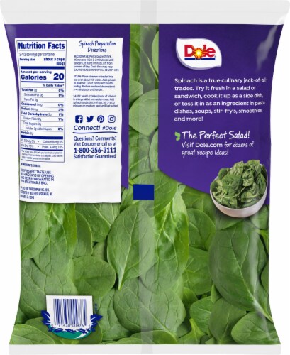 Dole Spinach Salad Perspective: right
