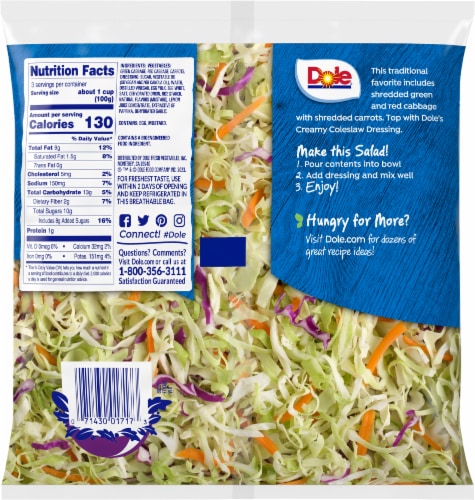 Dole Creamy Coleslaw Classic Salad Kit Perspective: right