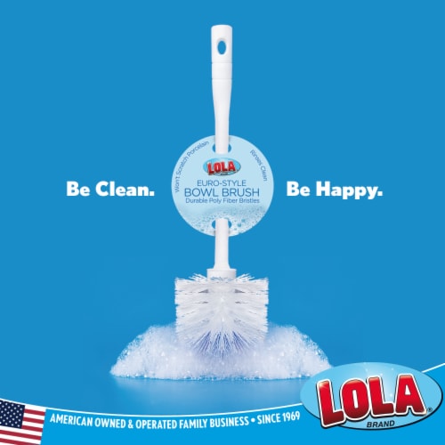 LOLA® Durable Eurostyle Poly Fiber Bristle Toilet Bowl Brush Perspective: right