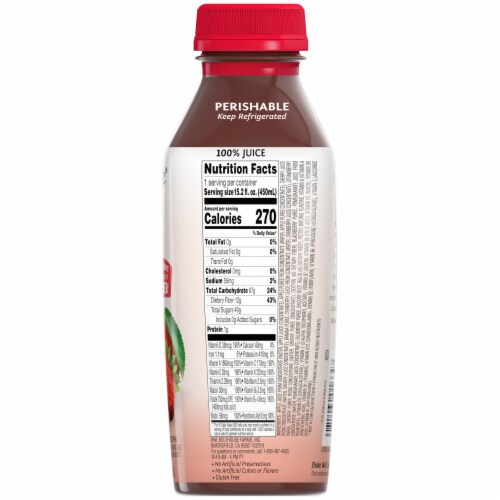 Bolthouse Farms® Multi-V Goodness Cherry 100% Fruit Juice Smoothie Perspective: right