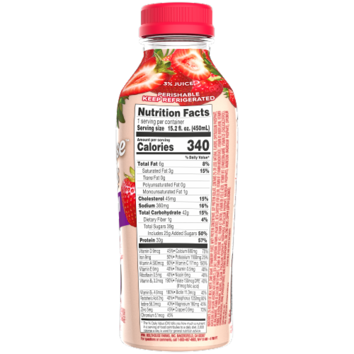 Bolthouse® Farms Strawberry Protein Plus Shake Perspective: right