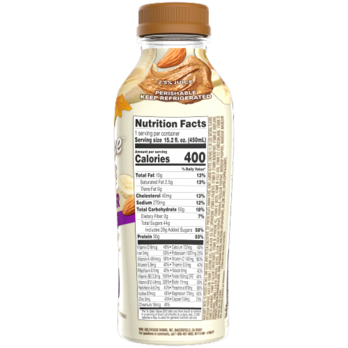 Bolthouse Farms® Protein Plus Banana Honey Almond Butter Protein Shake Perspective: right