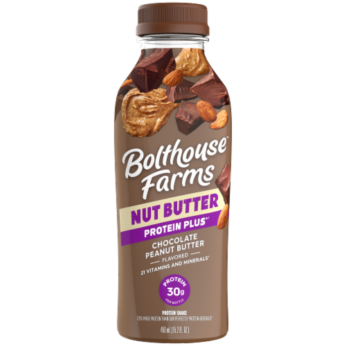 Bolthouse Farms™ Protein Plus™ Chocolate Peanut Butter Nut Butter Protein Shake Perspective: right