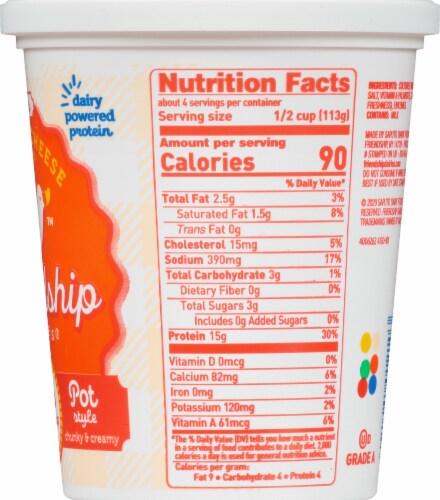 Friendship 2% Pot Style Cottage Cheese Perspective: right