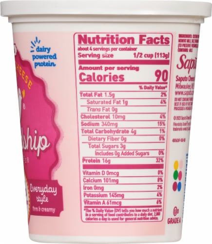Friendship Dairies® 1% Milkfat Cottage Cheese Perspective: right