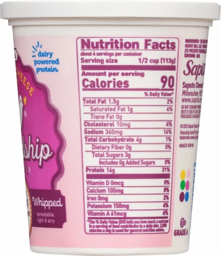 Friendship Dairies® Low Fat Whipped Cottage Cheese Perspective: right