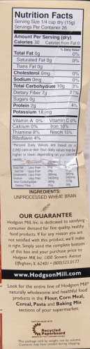 Hodgson Mill® Unprocessed Wheat Bran Perspective: right