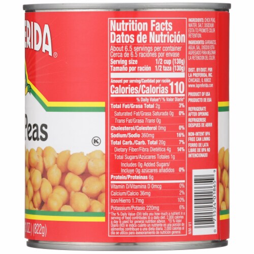 La Preferida® Chick Peas Perspective: right