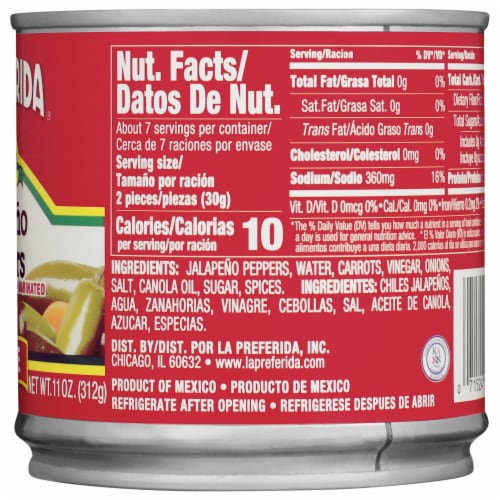 La Preferida® Hot Marinated Whole Jalapeno Peppers Perspective: right