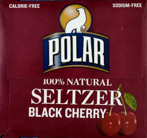 Polar® Black Cherry Flavored Seltzer Water Cans Perspective: right