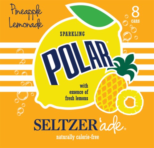 Polar Seltzer'ade® Pineapple Lemonade Seltzer Cans Perspective: right
