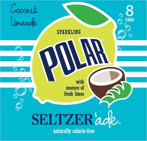 Polar Seltzer'ade® Coconut Limeade Seltzer Cans Perspective: right