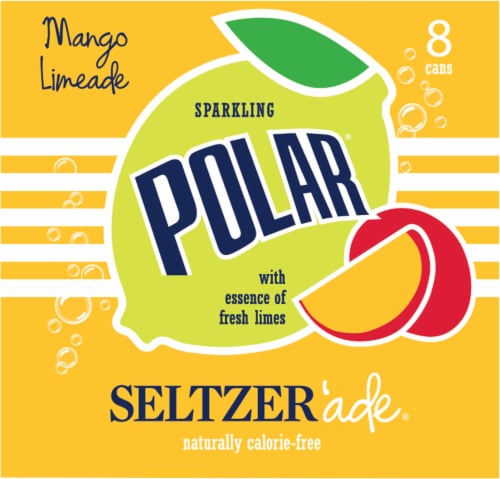Polar Seltzer'ade® Mango Limeade Seltzer Cans Perspective: right