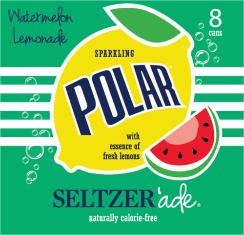 Polar Seltzer'ade® Watermelon Lemonade Seltzer Cans Perspective: right