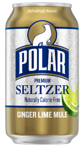 Polar® Ginger Lime Mule Flavored Seltzer Water Cans Perspective: right