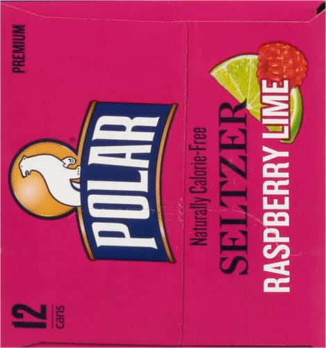 Polar® Raspberry Lime Flavored Seltzer Water Cans Perspective: right