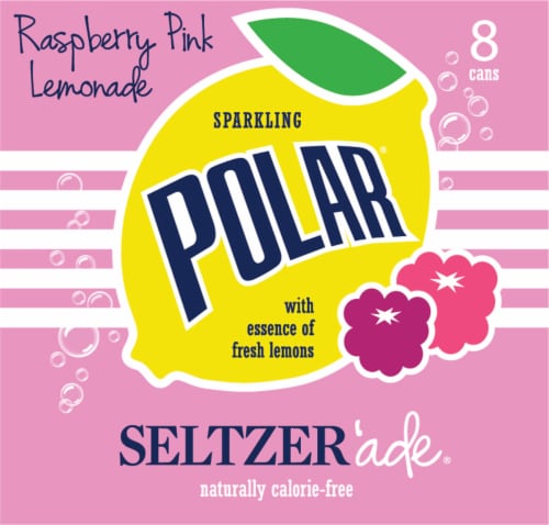 Polar® Raspberry Lemonade Flavored Seltzer Water Cans Perspective: right
