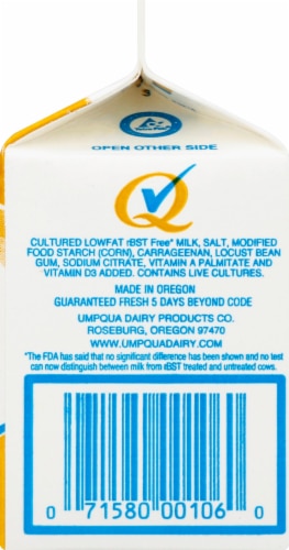 Umpqua Dairy Cultured Lowfat Buttermilk Perspective: right