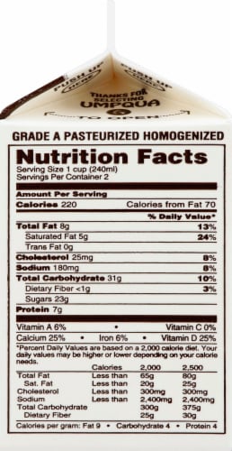 Umpqua Dairy Chocolate Milk Perspective: right