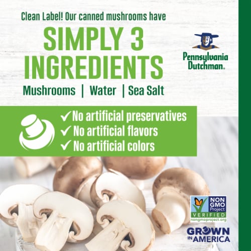 Pennsylvania Dutchman® Mushroom Pieces & Stems Perspective: right