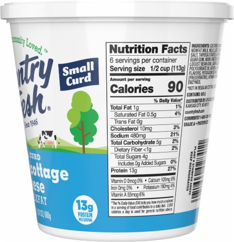 Country Fresh® 1% Low Fat Small Curd Cottage Cheese Perspective: right