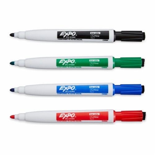 Expo® Low Odor Intense Color Dry Erase Fine Tip Markers, 4 pk - Kroger