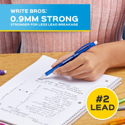 Paper Mate® Mechanical Pencils, Write Bros. Strong #2 Pencil for Less Lead Breakage, 0.9mm, 12 Count Perspective: right