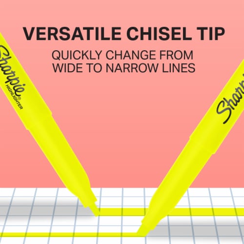 Sharpie® Pocket Style Highlighters, Chisel Tip, Assorted Fluorescent, 4 Pack Perspective: right