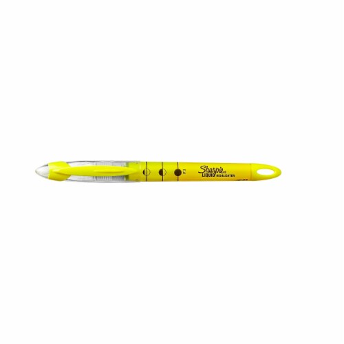 Sharpie Accent Liquid Pen Style Highlighter Chisel Tip Fluorescent Yellow Dozen 1754463 Perspective: right