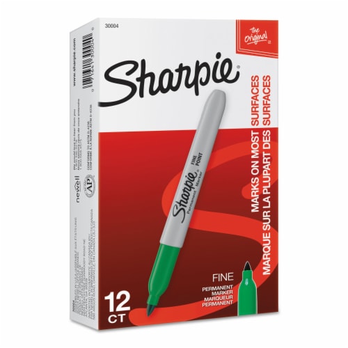 Sharpie® Fine Bullet Tip Permanent Markers - Green Perspective: right