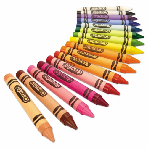 Crayola Large Crayons, Lift Lid Box, 16 Colors/Box 520336 Perspective: right