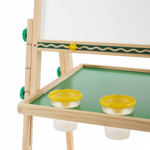 Crayola Kids Dual Sided Wooden Art Easel with Chalkboard and Dry Erase  Supplies, 1 Piece - Kroger