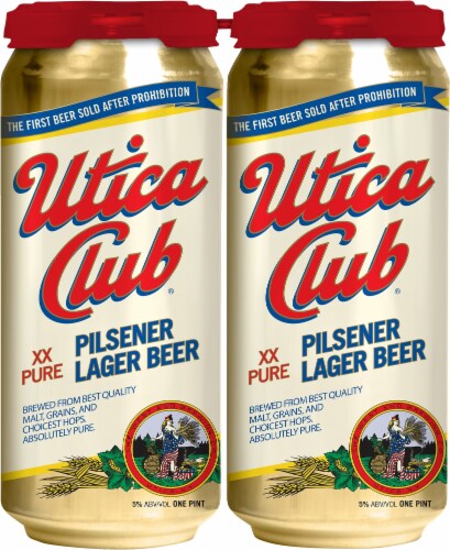 Utica Club® Pilsener Lager Beer Perspective: right