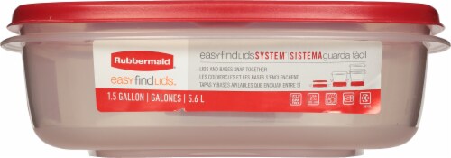 Rubbermaid® Flex and Seal Food Storage Container - Clear/Red, 1.1