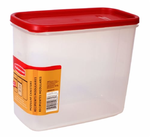 Rubbermaid Modular Cereal Container - Red/Clear, 18 c - Foods Co.