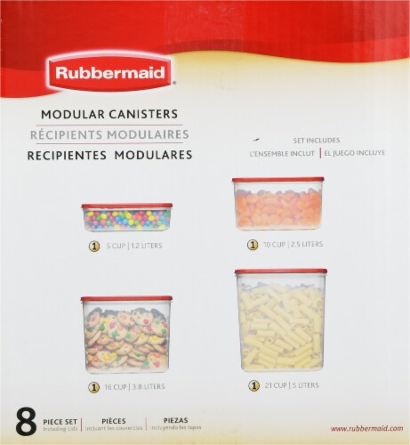 Rubbermaid Modular Canisters - 21 Cups, 1.0 CT, Clear