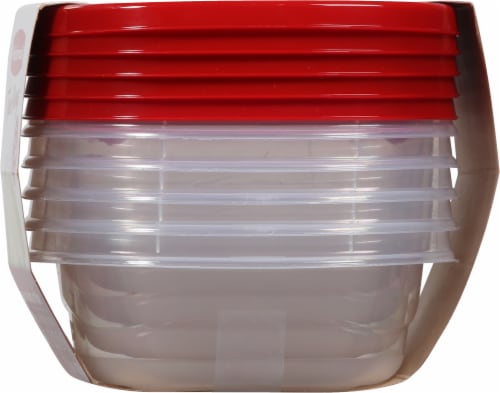 Rubbermaid® Take Alongs 5 Pack Square Containers & Lids Perspective: right
