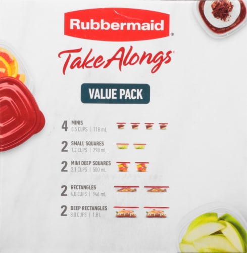 Rubbermaid® Take Alongs® BPA-Free Plastic Food Storage Container Set - 12 pack Perspective: right