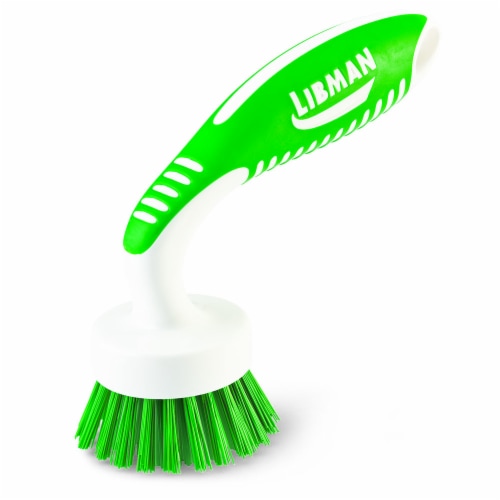 Libman Curved Kitchen Brush, Green