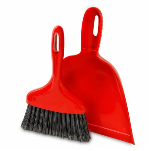 Libman® Dust Pan and Whisk Broom - Red Perspective: right
