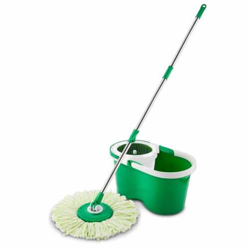 Libman® Spin Mop and Bucket - Green/White Perspective: right