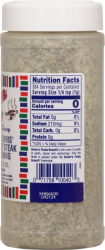 Fiesta Extra Fancy Uncle Chris Gourmet Steak Seasoning 11 oz