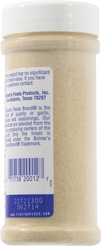 Bolner's Fiesta Granulated Garlic Powder Seasoning Perspective: right